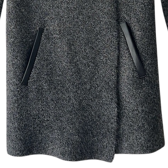 ADRIENNE VITTADINI | NWOT WOOL BLEND WRAP FRONT SINGLE BUTTON COAT SWEATER | XS - Picture 4 of 12